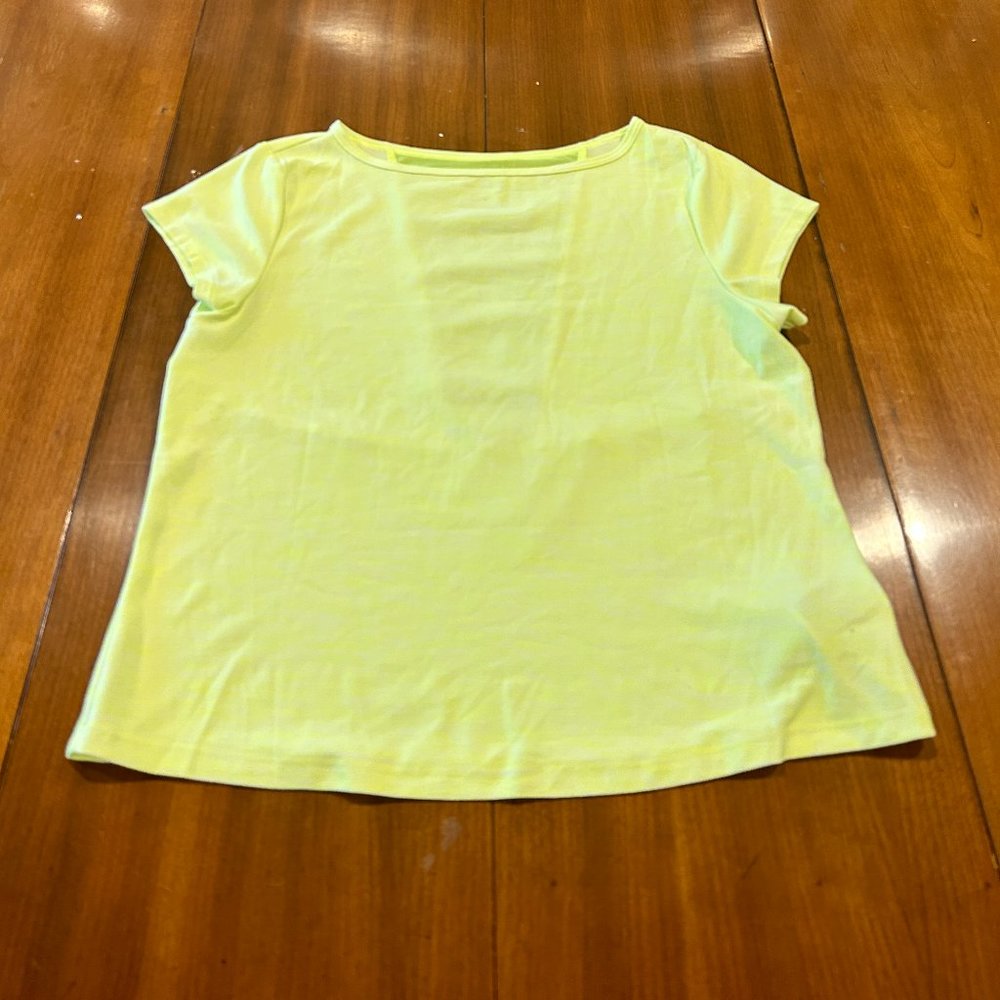 Women's Neon Yellow Old Navy Mesh Back Athletic T-Shirt